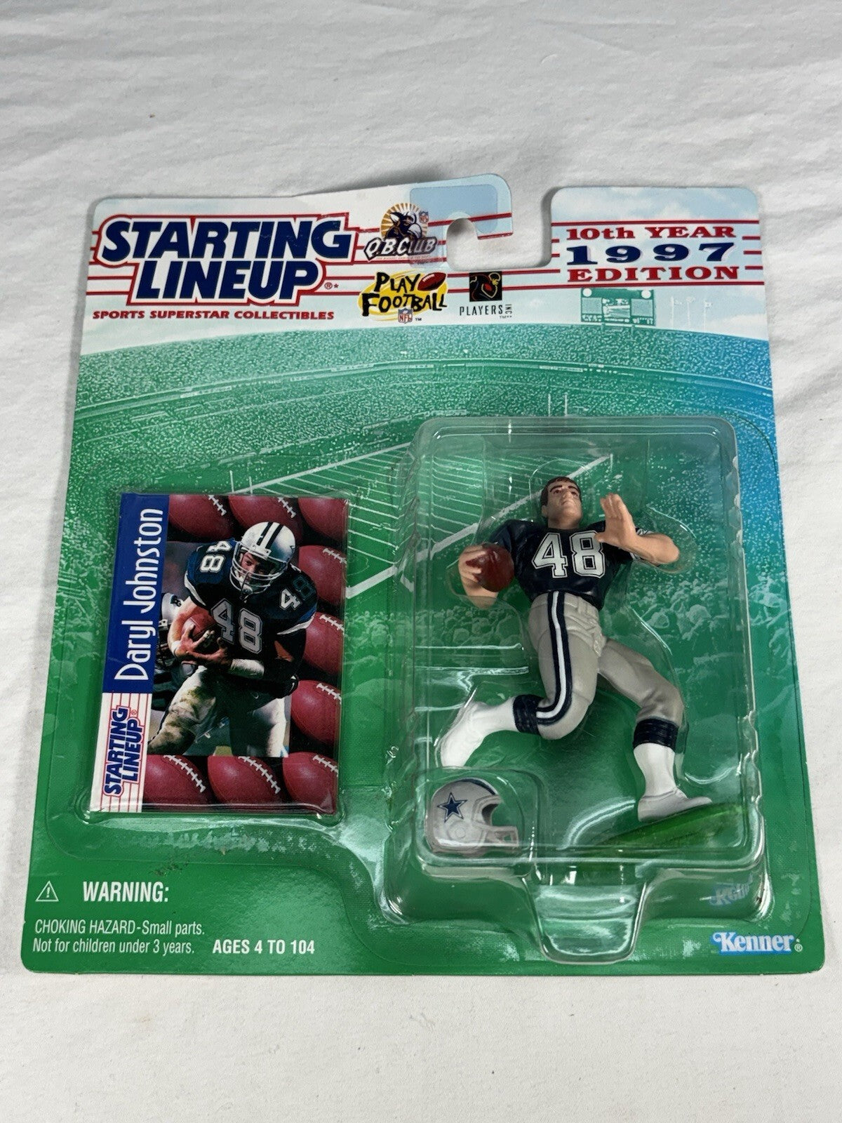 Daryl Johnston 1997 Starting Lineup Dallas Cowboys #48 10th Year Edition