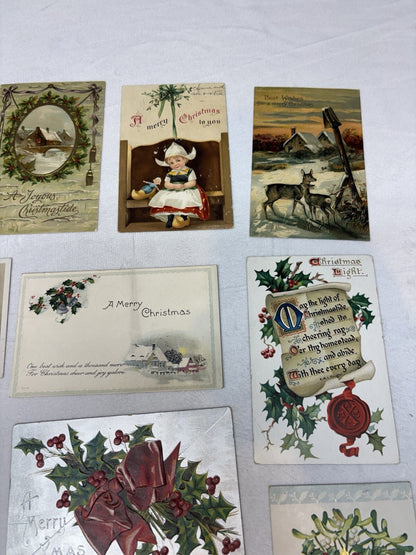 30+ Early 1900’s Christmas Postcard Lot German Tuck & Sons Sander & Feinberg