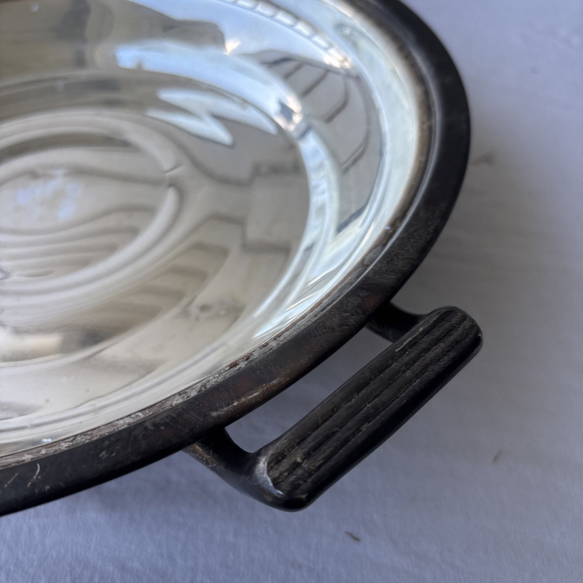 Vintage Leonard English Silver Silverplate Tray w/ Handles Serving Platter