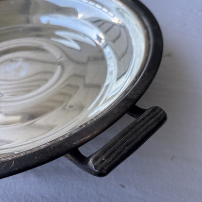 Vintage Leonard English Silver Silverplate Tray w/ Handles Serving Platter