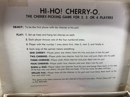 1972 Whitman Hi-Ho Cherry-O Deluxe Edition Vintage Board Game