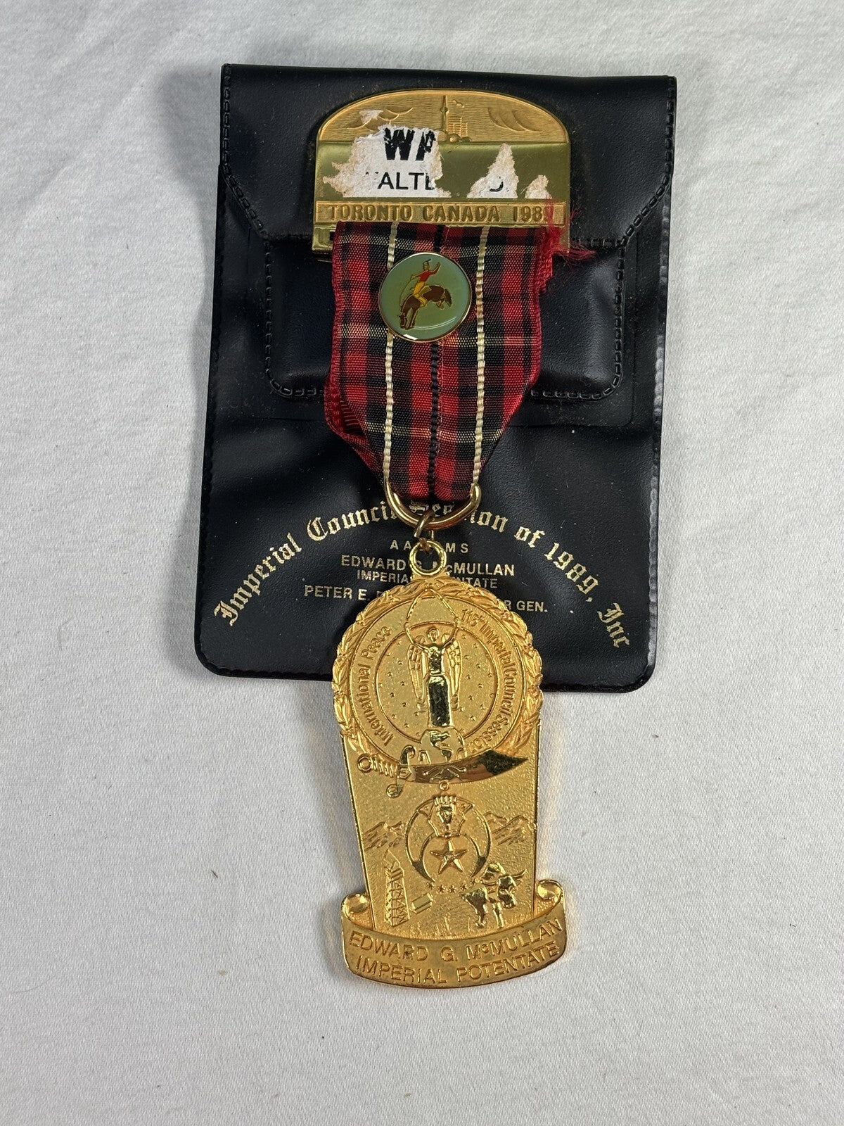 Vintage Shriners Imperial Council Session 1989 Toronto Canada Gold Tone Medal