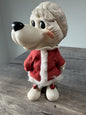 Vintage 1977 Mrs. Santa Dog Blow Mold Christmas Coin Money In The Bank Creative