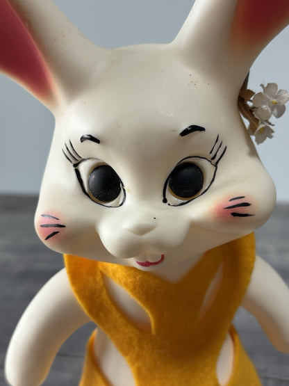 Vintage 1968 Roy Des Bunny Blow Mold Vinyl Plastic Rabbit Piggy Coin Bank