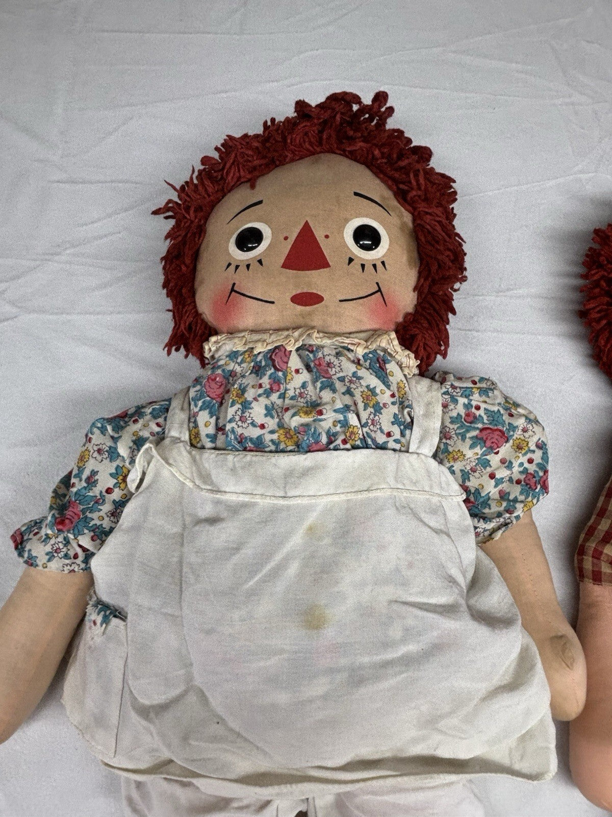 1970's Raggedy Ann & Andy Dolls Vintage Knickerbocker Original Outfit 25" Tall