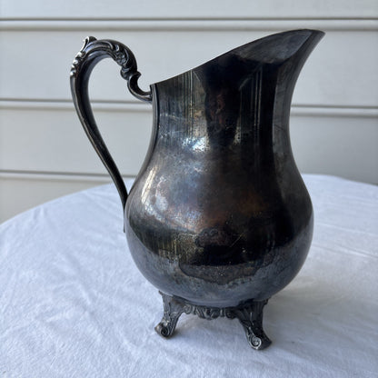 Vintage FB Rogers Silverplate Water Pitcher 3707 Mid Century 1883 Silver Co