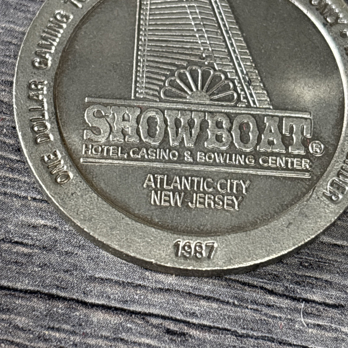 6 Vintage 1980s Caesars The Grand Atlantis Gold Tone Atlantic City Gaming Token