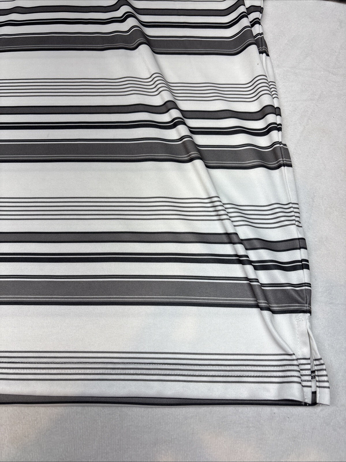 Ben Hogan Performance Men's Short Sleeve Golf Polo Shirt Sz M White Black Stripe