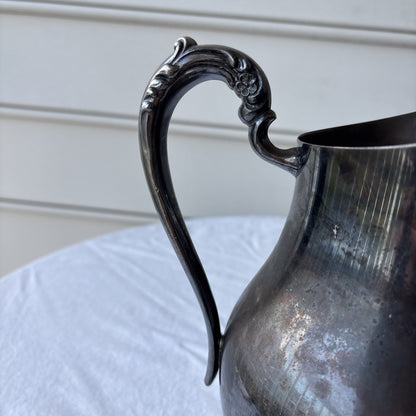Vintage FB Rogers Silverplate Water Pitcher 3707 Mid Century 1883 Silver Co