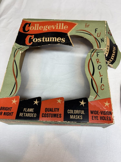 1960s Collegeville Popeye W/ Hood Cotton Flannel Costume 2120 Small NO Mask