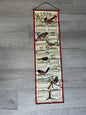 1976 Jeweled Sequin Birds Linen Wall Calendar Cardinal