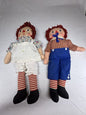 1970's Raggedy Ann & Andy Dolls Vintage Knickerbocker Original Outfit 25" Tall
