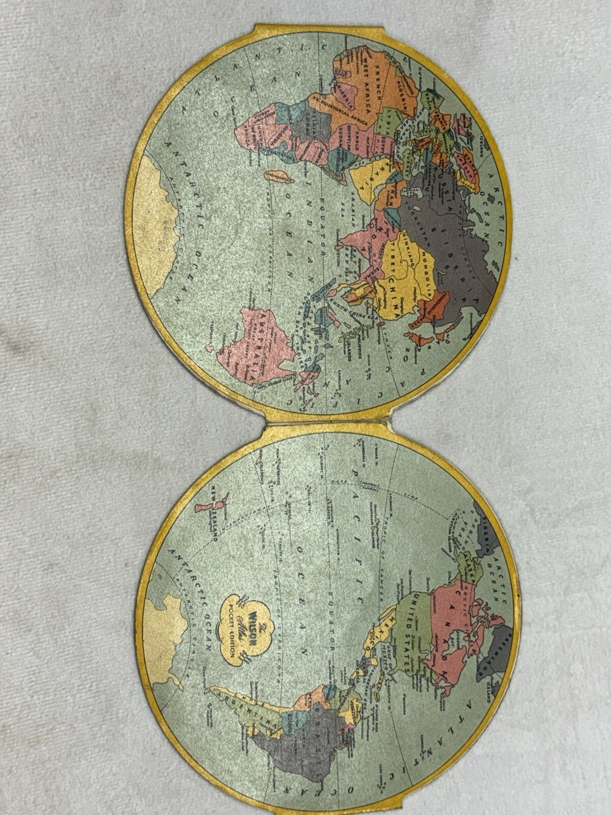 1942 Wilson That's All Whiskey Fold Open World Globe Advertising Booklet