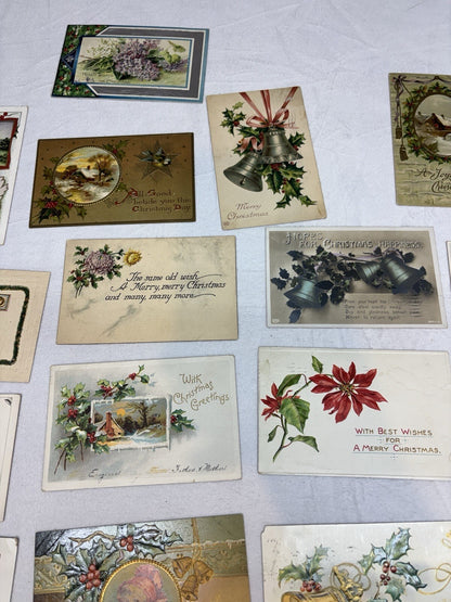 30+ Early 1900’s Christmas Postcard Lot German Tuck & Sons Sander & Feinberg