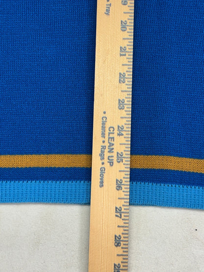 Puritan Blue Double Knit Striped Crewneck Sweater