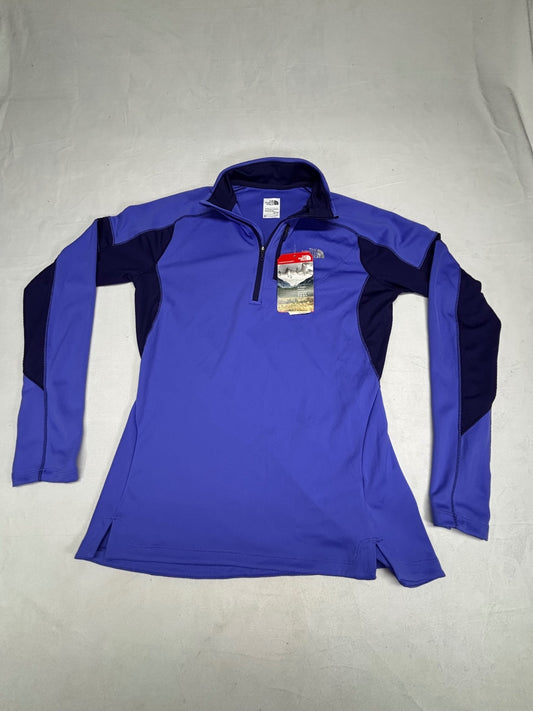 The North Face women's purple running 1/4-zip long sleeve top Performance