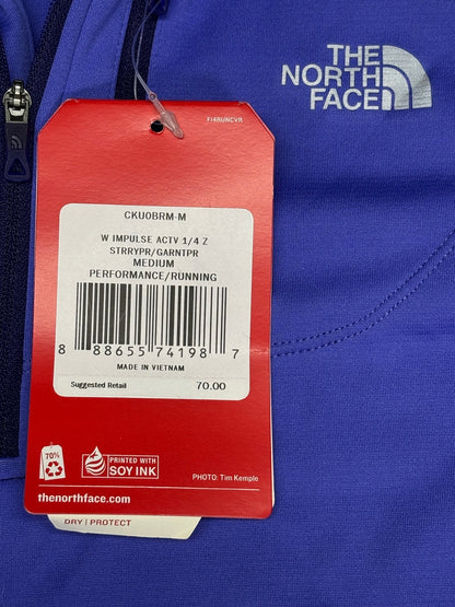 The North Face women's purple running 1/4-zip long sleeve top Performance