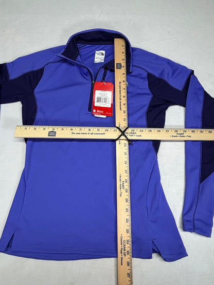 The North Face women's purple running 1/4-zip long sleeve top Performance