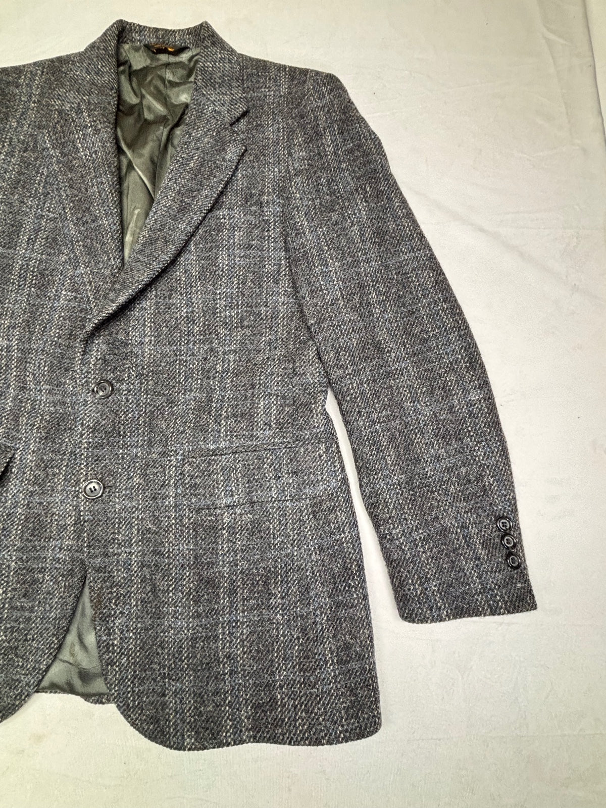 Robert Stock 100% Wool Gray Tweed Sport Coat Blazer
