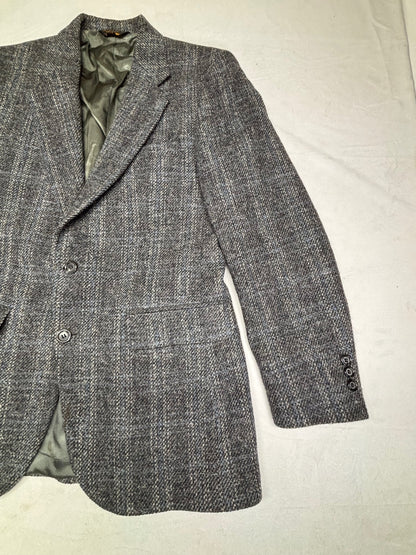 Robert Stock 100% Wool Gray Tweed Sport Coat Blazer
