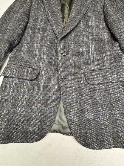 Robert Stock 100% Wool Gray Tweed Sport Coat Blazer