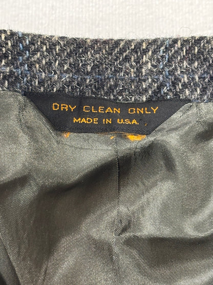 Robert Stock 100% Wool Gray Tweed Sport Coat Blazer