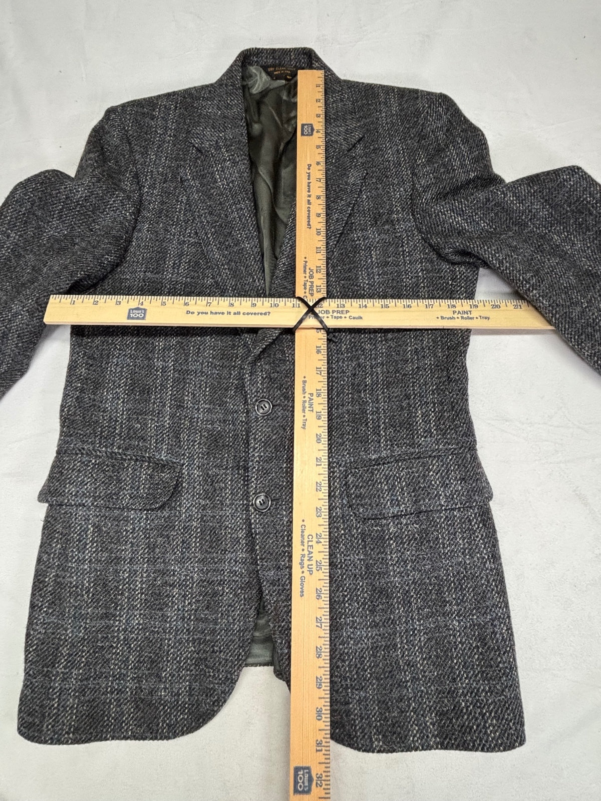 Robert Stock 100% Wool Gray Tweed Sport Coat Blazer