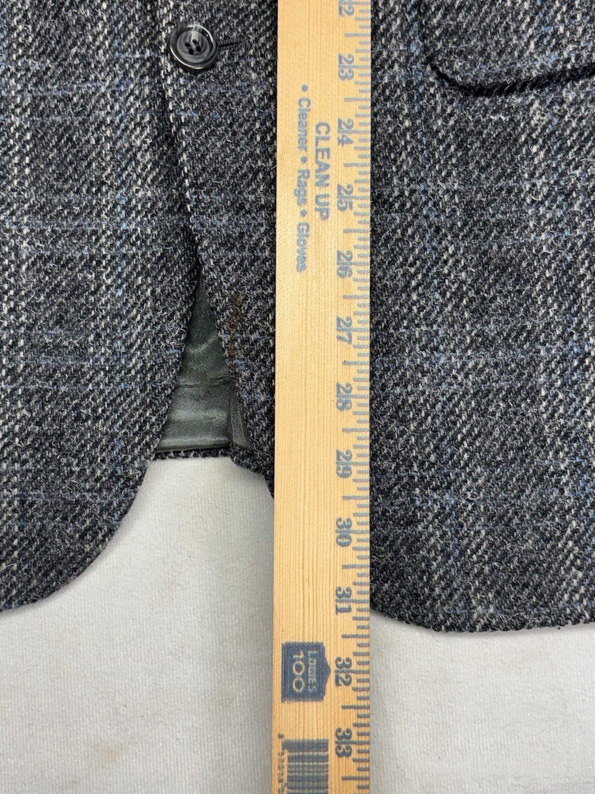 Robert Stock 100% Wool Gray Tweed Sport Coat Blazer