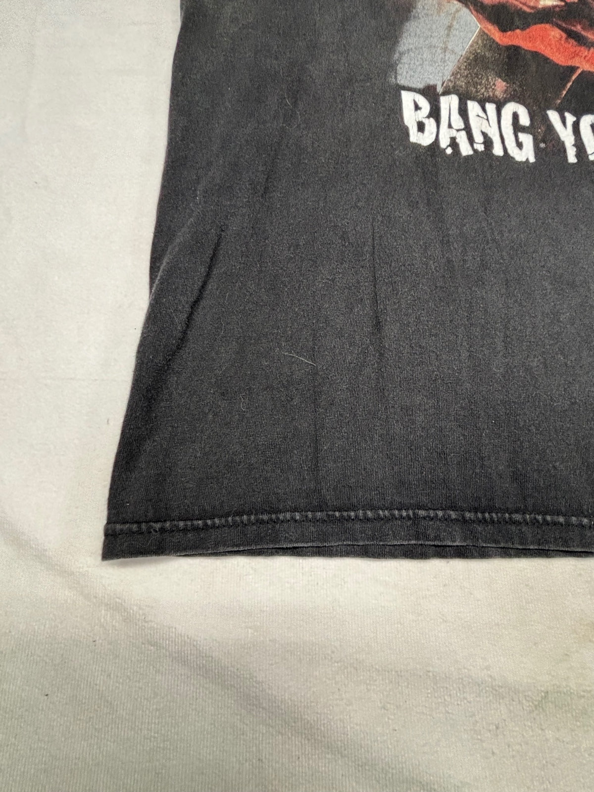 Vintage 2002 Quiet Rot Kick Ass black graphic T-shirt Hanes XL