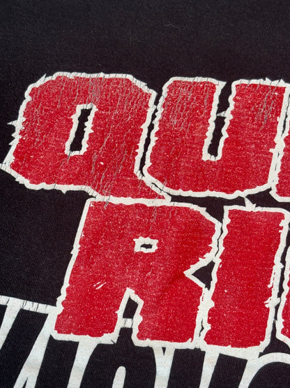 Vintage 2002 Quiet Rot Kick Ass black graphic T-shirt Hanes XL