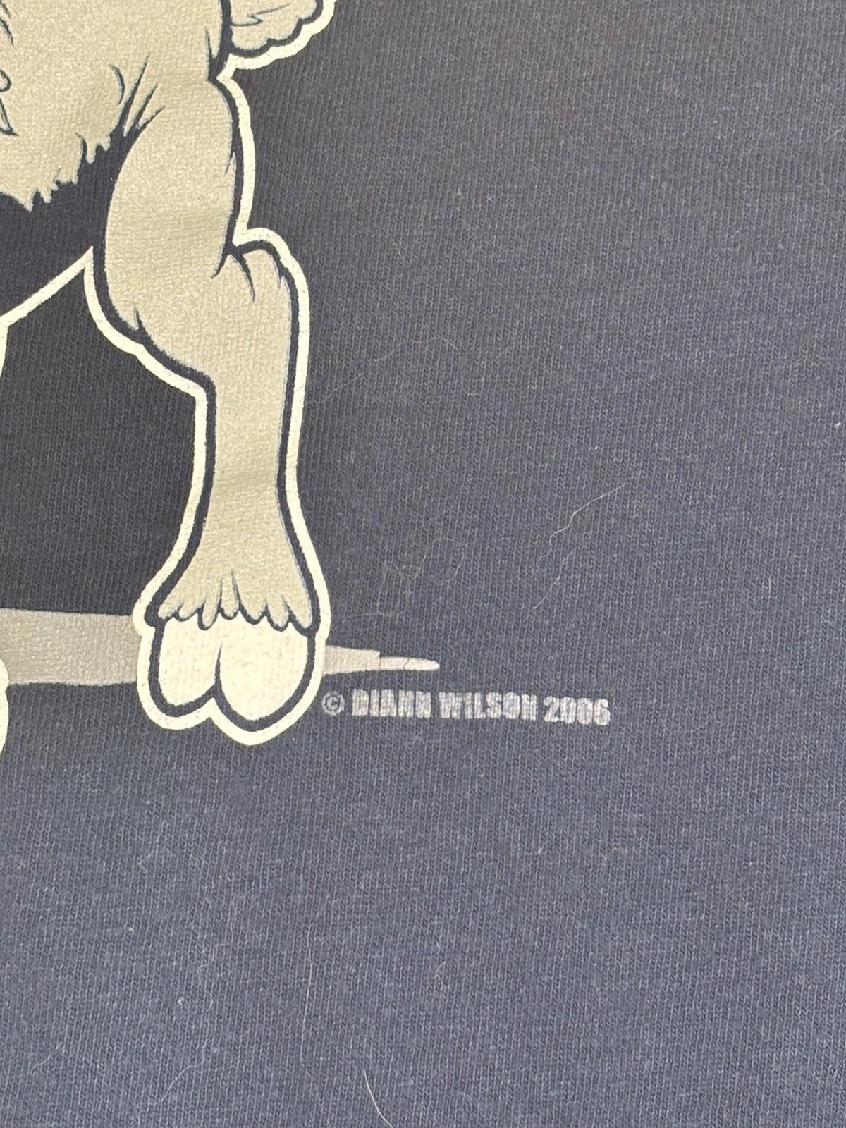 Vintage 2006 Gildan Heavy Cotton Navy Football Blue T-shirt Diane Wilson Design