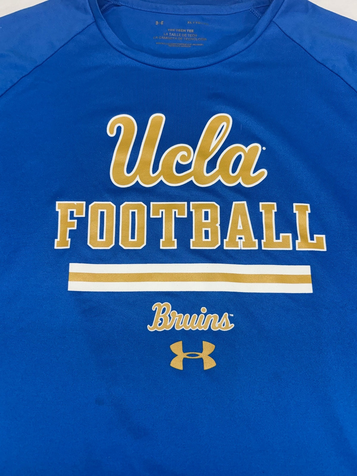 Under Armour UCLA Football Bruins Blue The Tech Tee T-shirt XL