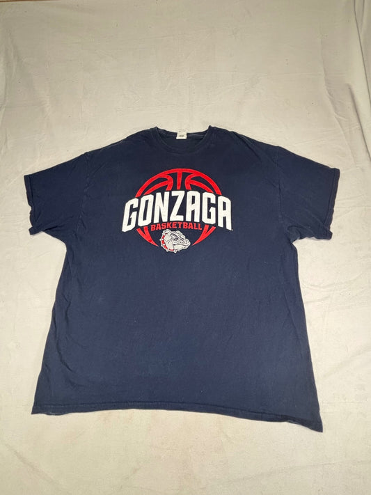 Gildan Heavy Cotton Gonzaga Basketball Bulldogs navy Graphic T-shirt 2 XL