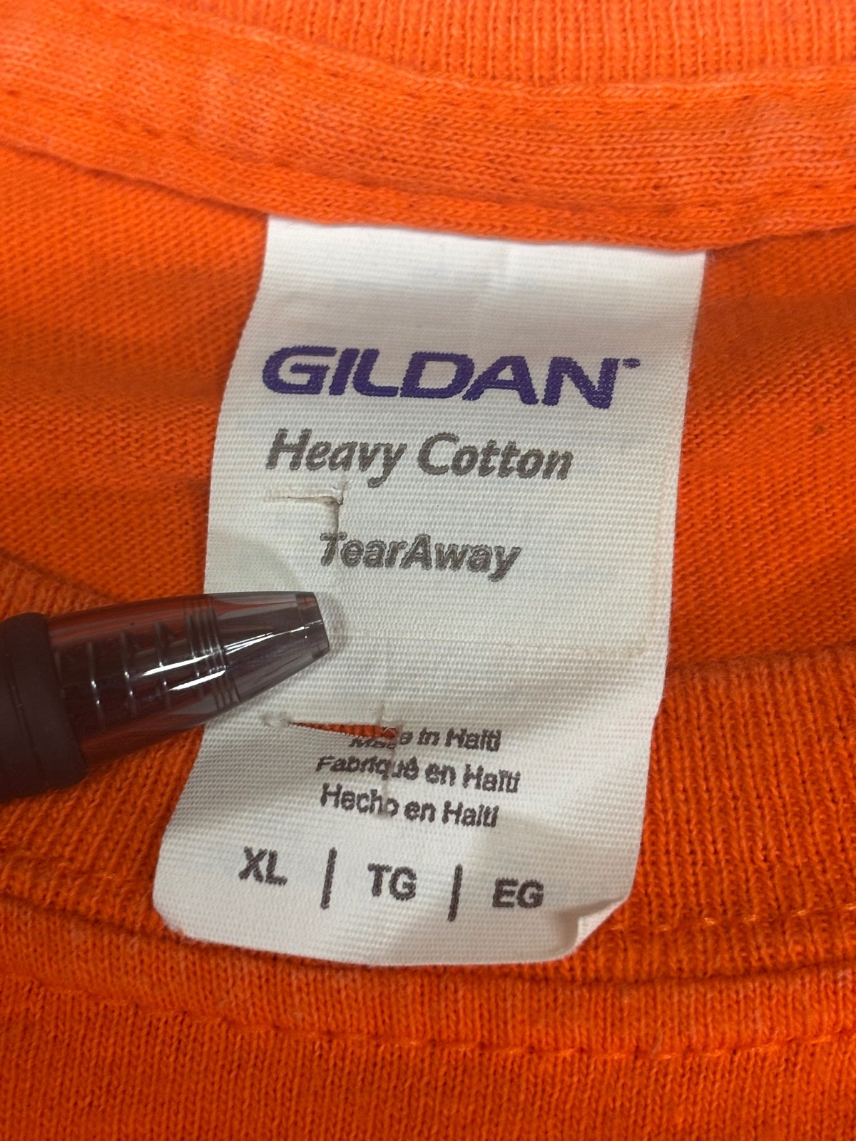 Vintage Y2K Era Gildan Heavy Cotton Clemson Tigers Erange T-shirt XL