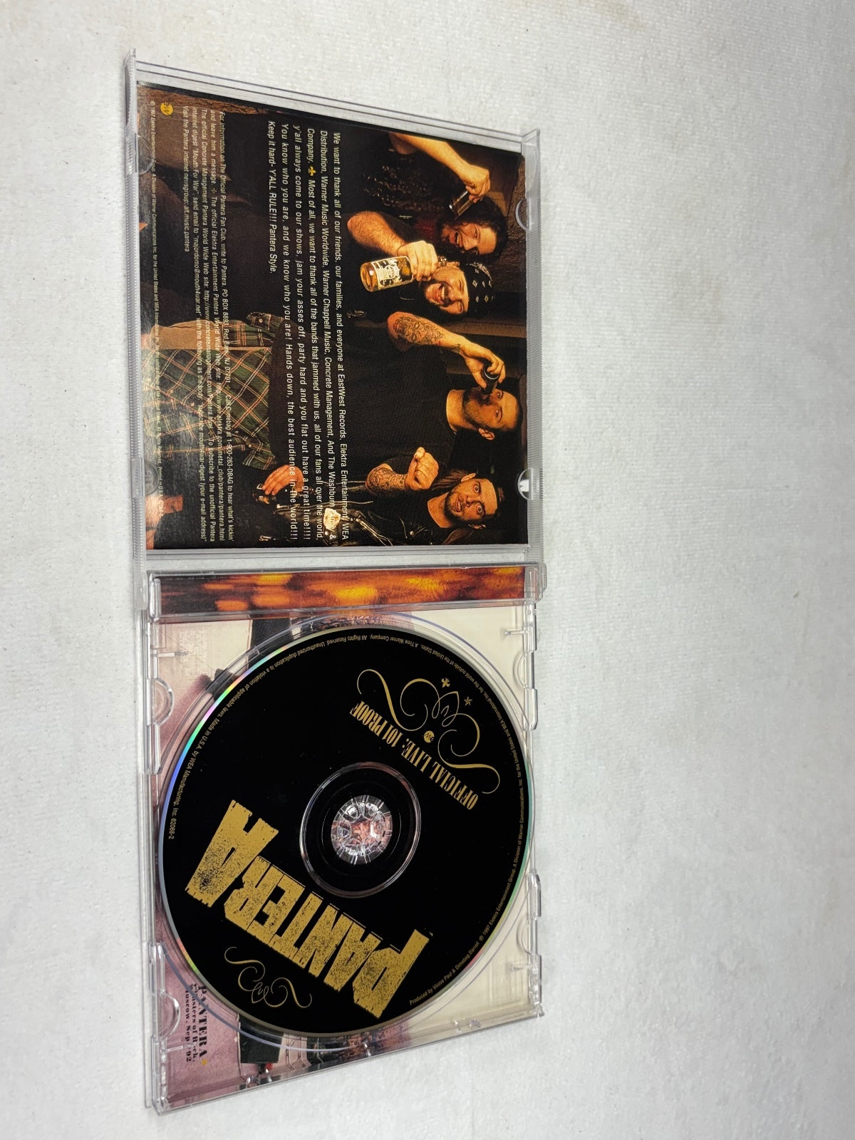 Pantera Official Live 101 Proof CD - American Metal Band Live Performance
