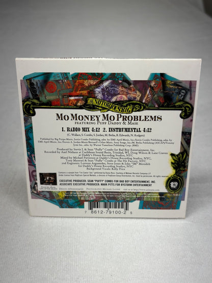 Notorious B.I.G. Mo Money Mo Problems CD Single Featuring Puff Daddy & Mase 90s