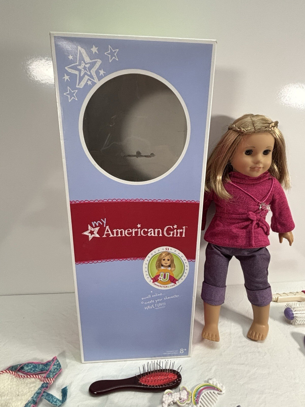 My American Girl Doll 18” Bundle with Outfits and Accessories Original Box Twin