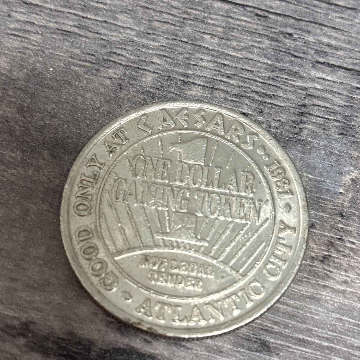 6 Vintage 1980s Caesars The Grand Atlantis Gold Tone Atlantic City Gaming Token