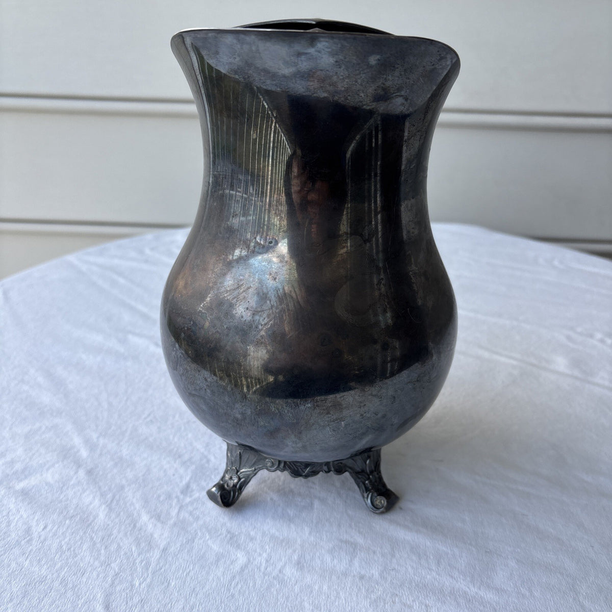 Vintage FB Rogers Silverplate Water Pitcher 3707 Mid Century 1883 Silver Co