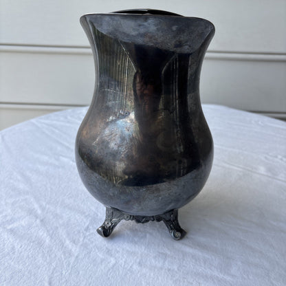 Vintage FB Rogers Silverplate Water Pitcher 3707 Mid Century 1883 Silver Co