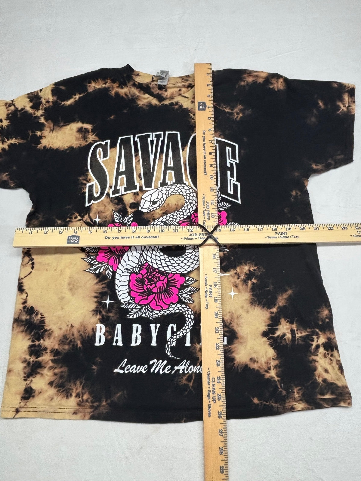 Gildan Heavy Cotton Tie-Dye Savage Babygirl Graphic T-Shirt Large