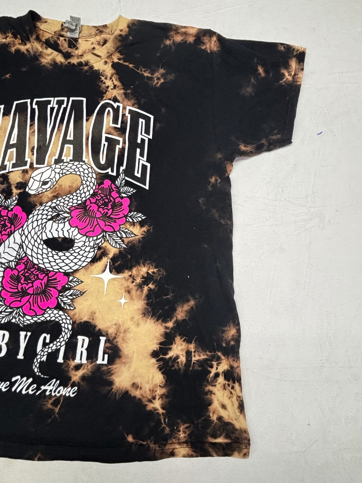 Gildan Heavy Cotton Tie-Dye Savage Babygirl Graphic T-Shirt Large