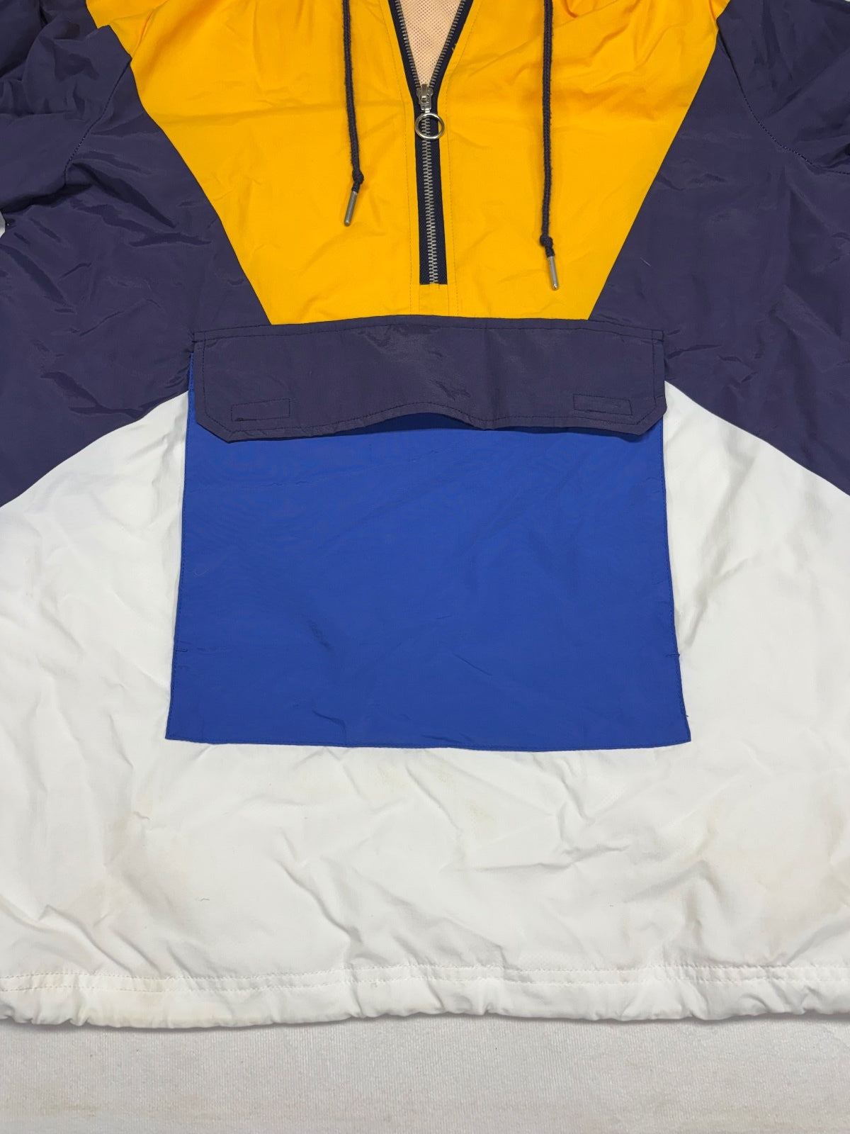Ninth Hall Colorblock Half-Zip Hooded Anorak Pullover Windbreaker Hoodie Jacket