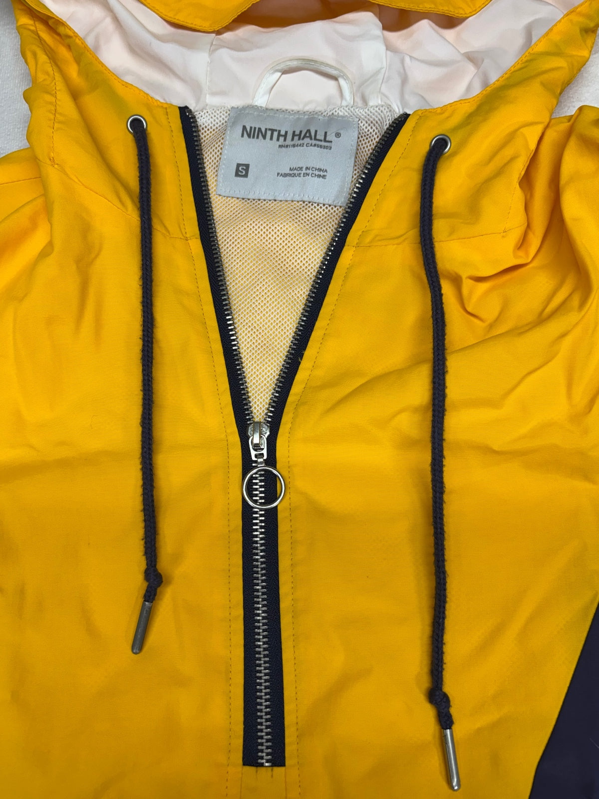 Ninth Hall Colorblock Half-Zip Hooded Anorak Pullover Windbreaker Hoodie Jacket
