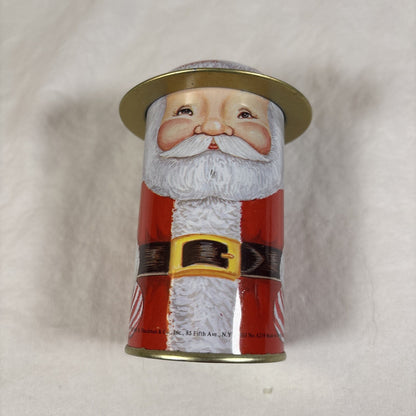 VTG 1986 B. Shackman & Co. NY Old Fashioned Santa Tins w/ Hat Cover Hong Kong