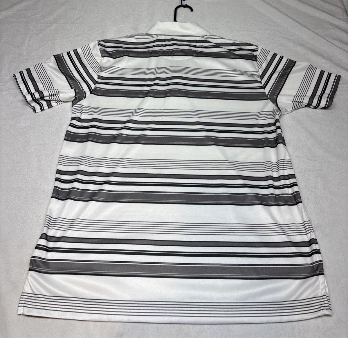 Ben Hogan Performance Men's Short Sleeve Golf Polo Shirt Sz M White Black Stripe