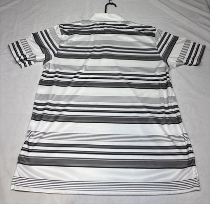 Ben Hogan Performance Men's Short Sleeve Golf Polo Shirt Sz M White Black Stripe