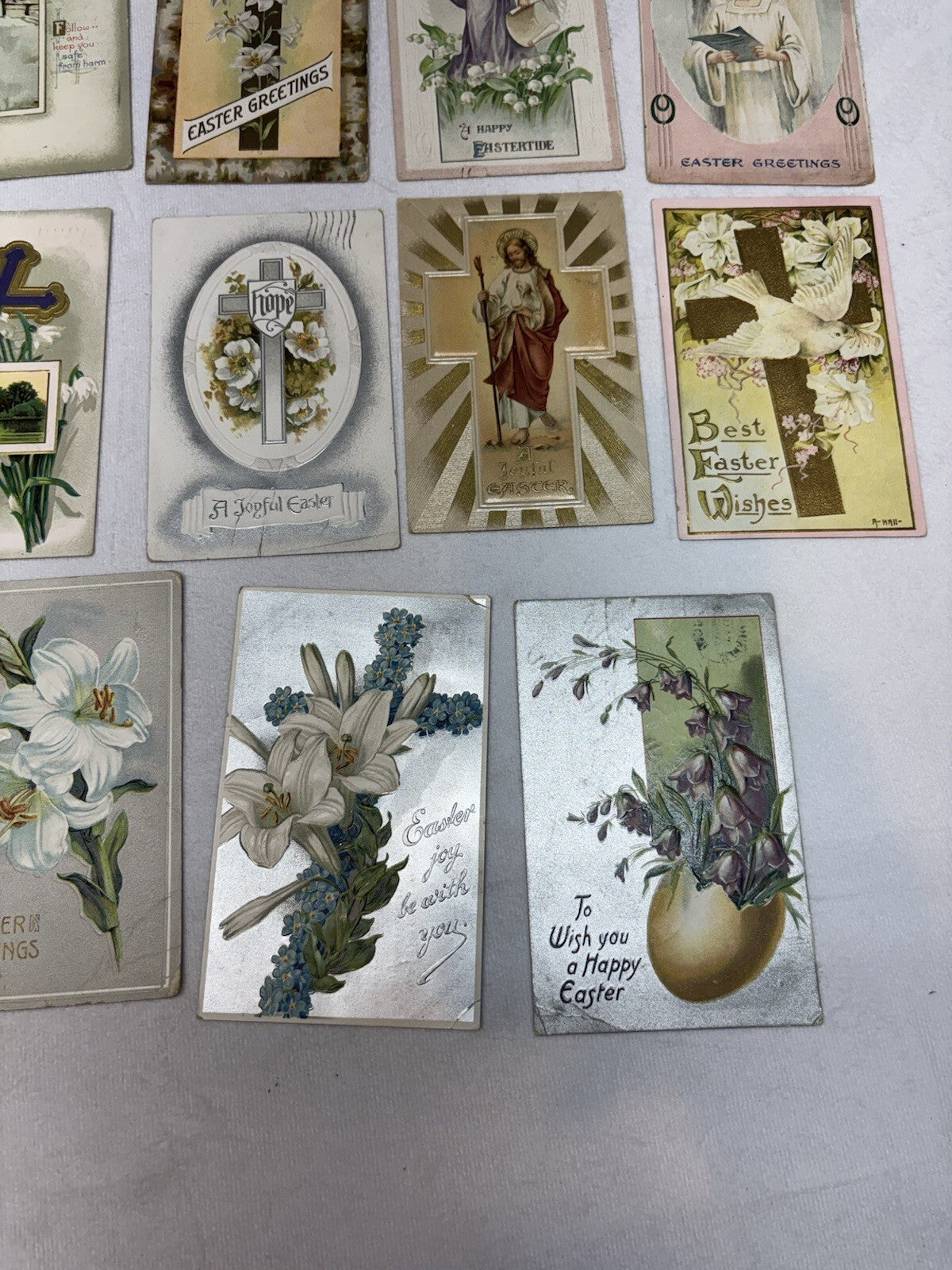 30 Antique 1910's Easter Greetings Postcard Lot Tuck Bunnies Chicks Religious