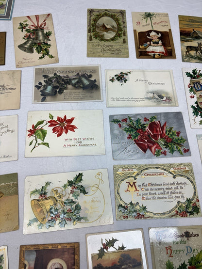 30+ Early 1900’s Christmas Postcard Lot German Tuck & Sons Sander & Feinberg