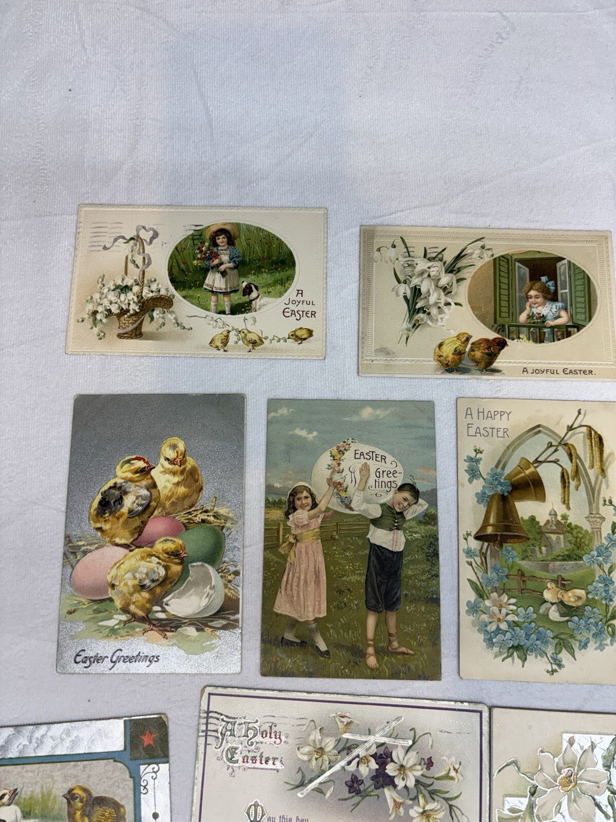 30 Antique 1910's Easter Greetings Postcard Lot Tuck Bunnies Chicks Religious